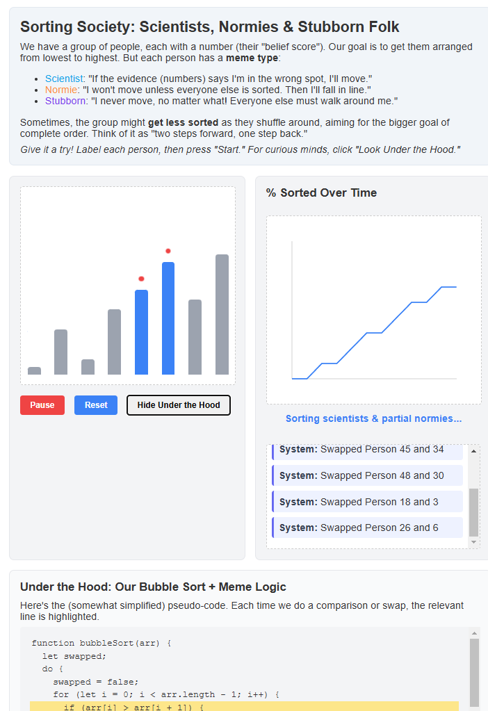 Agentic Bubble Sort Visualization