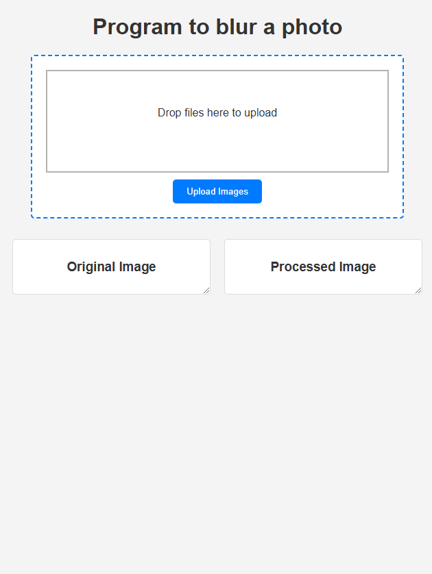 Blurred Photos Application Interface