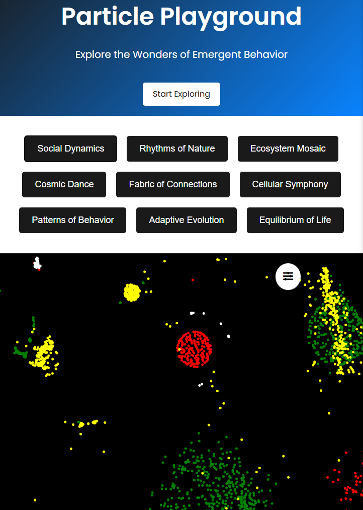 Artificial Life Simulation Screenshot